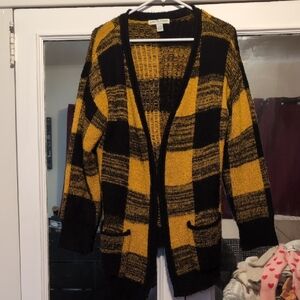Love By Design Black and Yellow Cardigan